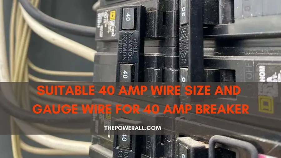 40 amp wire size