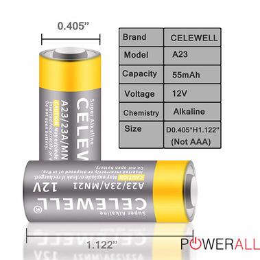 A23, 8LR932, 1811A, V23GA, MN21, 8LR23, A23S Battery Equivalents and  Replacements
